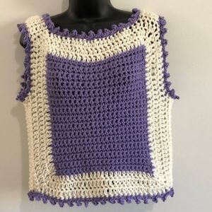 Hand made crochet vest. Made to order.
